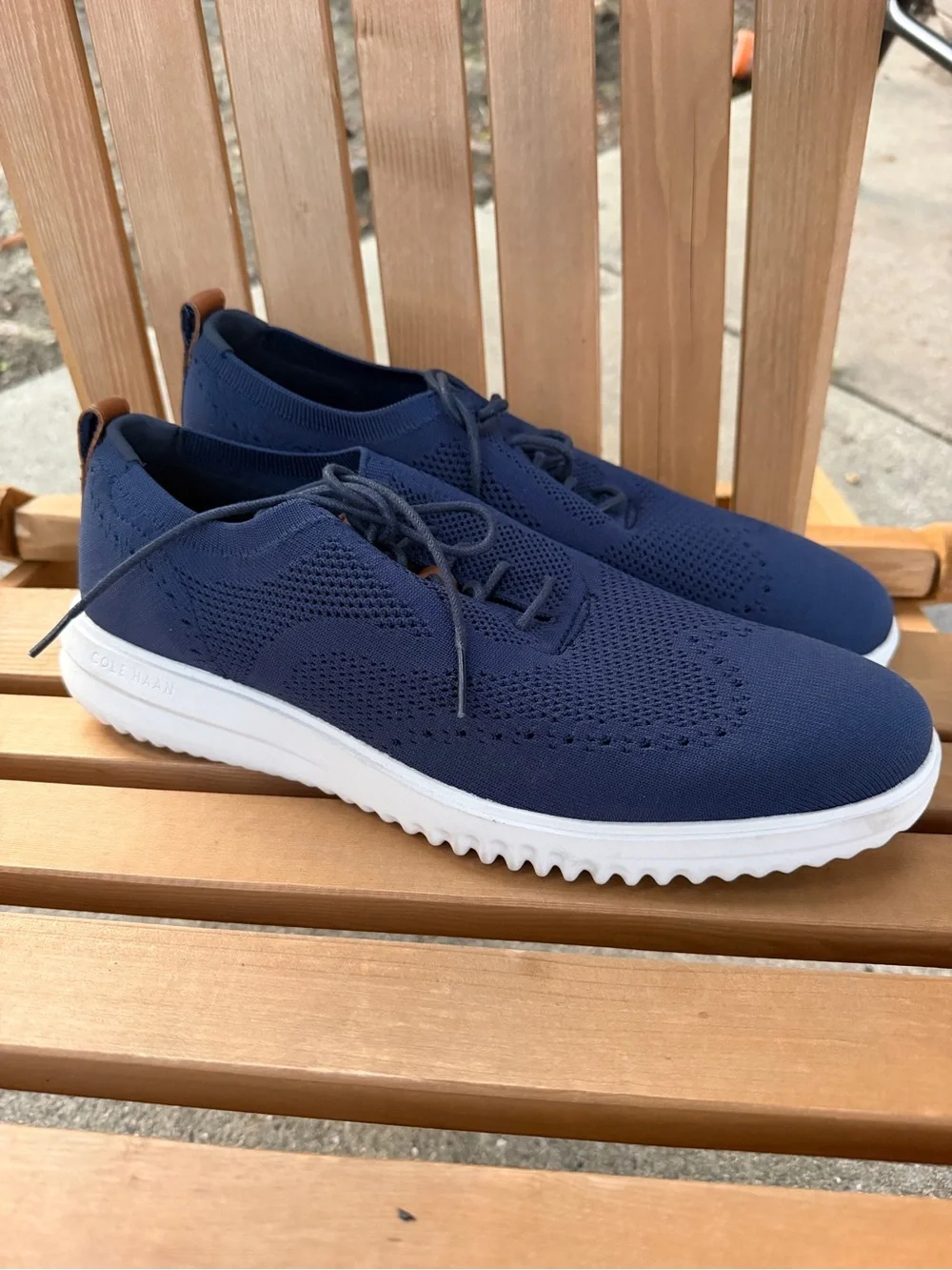 Cole Haan OriginalGrand Stitchlite Wingtip Oxford Navy Blue Lace Mens 12M